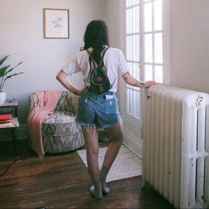 Vintage side zip backpack